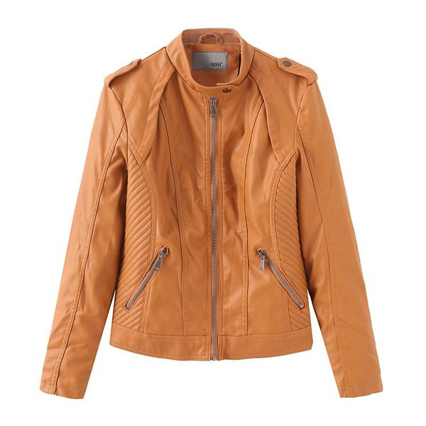 women's leather & faux jackets and coats women autumn winter slim long sleeve stand-up collar zipper pu motorcycle outerwear femme 2021, Black
women's leather & faux jackets and coats women autumn winter slim long sleeve stand-up collar zipper pu motorcycle outerwear femme 2021, Black