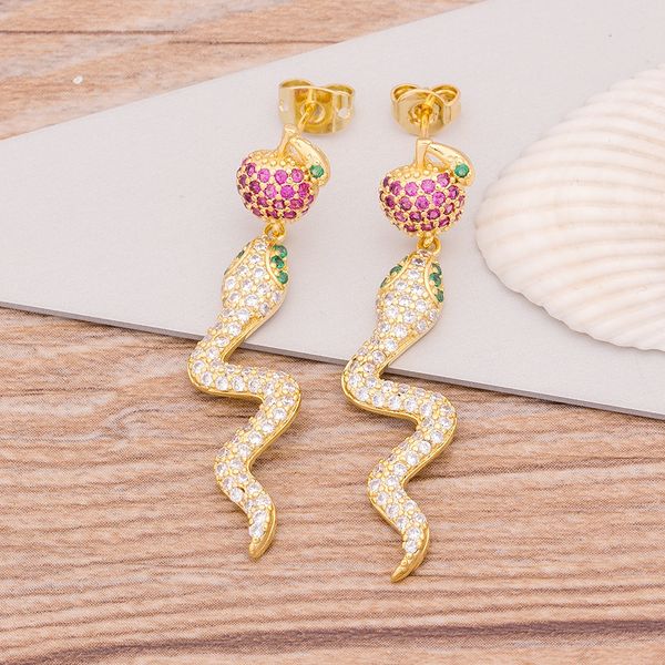 2020 classic punk style long snake earrings gold color personality women drop earings fashion copper zircon animal jewelry gift, Silver
2020 classic punk style long snake earrings gold color personality women drop earings fashion copper zircon animal jewelry gift, Silver