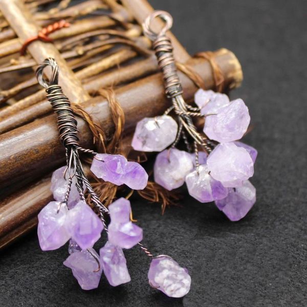 pendant necklaces natural quartz irregular wire wrap cluster amethysts pendulum charm raw purple crystal necklace women healing, Silver
pendant necklaces natural quartz irregular wire wrap cluster amethysts pendulum charm raw purple crystal necklace women healing, Silver