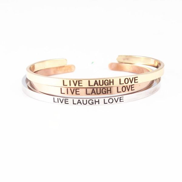 bangle 4mm bar stainless steel live laugh love adjustable open cuff mantra bracelet for women men jewelry gift, Black
bangle 4mm bar stainless steel live laugh love adjustable open cuff mantra bracelet for women men jewelry gift, Black