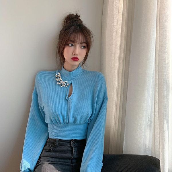 women's sweaters 2021 autumn winter design sense loose round neck long-sleeved sweater hollow chain pullover knit top, White;black
women's sweaters 2021 autumn winter design sense loose round neck long-sleeved sweater hollow chain pullover knit top, White;black