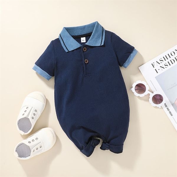 infant born baby boys romper summer short sleeve turn-down collar striped rompers clothes outfits 210629, Blue
infant born baby boys romper summer short sleeve turn-down collar striped rompers clothes outfits 210629, Blue