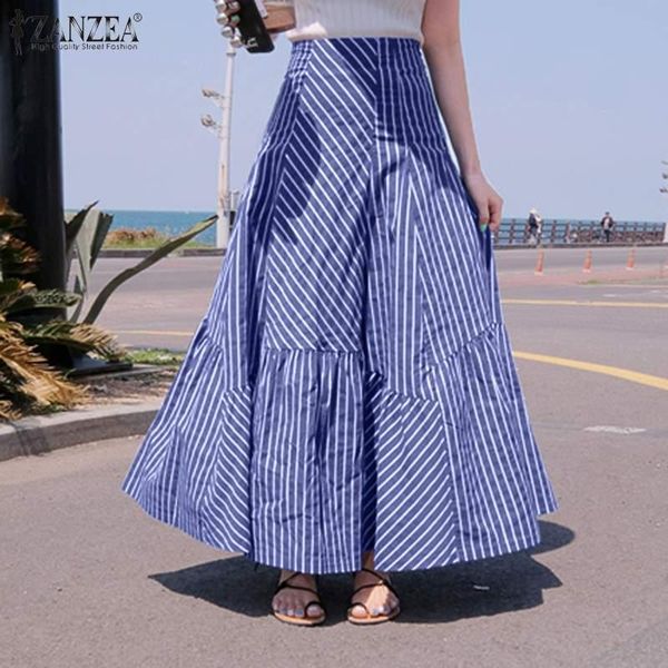 office lady casual a line skirts zanzea elegant striped bottom bohemian holiday beach mujer falda women 2021 fashion long skirt, Black
office lady casual a line skirts zanzea elegant striped bottom bohemian holiday beach mujer falda women 2021 fashion long skirt, Black