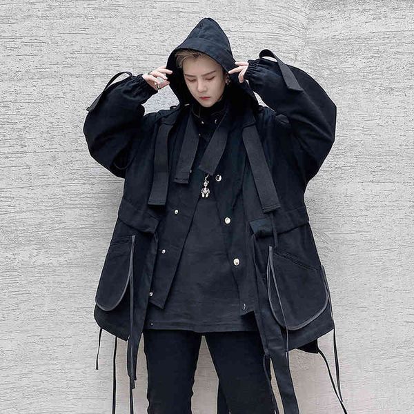 men's jackets hip hop techwear winter jacket ribbons multi pockets oversized coat korean style streetwear manteau homme kco7, Black;brown
men's jackets hip hop techwear winter jacket ribbons multi pockets oversized coat korean style streetwear manteau homme kco7, Black;brown