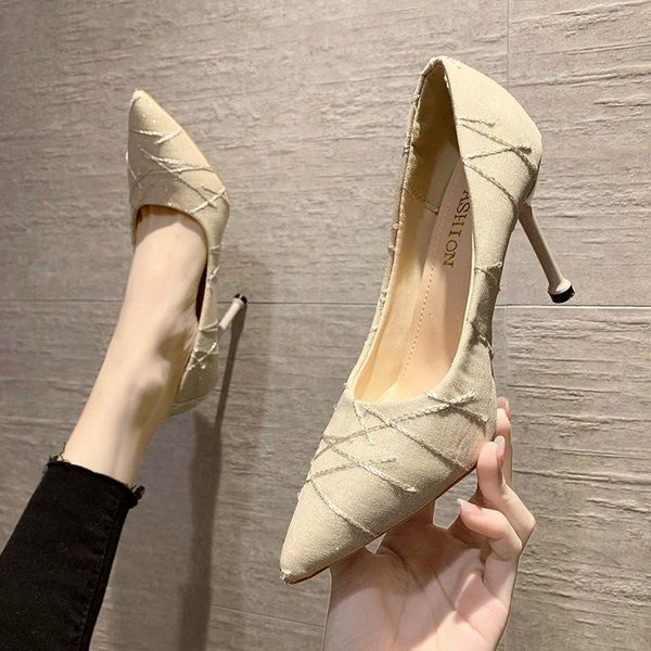 dress shoes french style small fresh high heels 2021 ladies stiletto temperament pumps pointed toe single fashion work, Black
dress shoes french style small fresh high heels 2021 ladies stiletto temperament pumps pointed toe single fashion work, Black