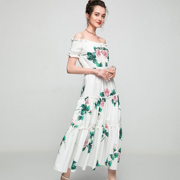 summer female runway fashion designers short floral slash neck impression dress holiday party robe dresses, Black;gray
summer female runway fashion designers short floral slash neck impression dress holiday party robe dresses, Black;gray