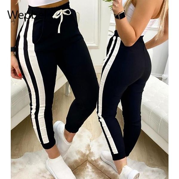 women's pants & capris wepbel tracksuits ladies workout wear side ribbon women mid waist stitching casual sports daily trousers summer, Black;white
women's pants & capris wepbel tracksuits ladies workout wear side ribbon women mid waist stitching casual sports daily trousers summer, Black;white
