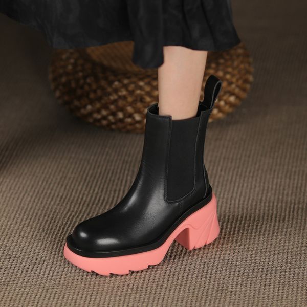 autumn and winter 2021 mid sleeve high heel round head chelsea pipe boots women's boot, Black
autumn and winter 2021 mid sleeve high heel round head chelsea pipe boots women's boot, Black