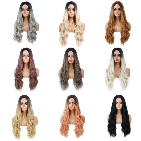 12 new color wig wavy long curly hair with gradually changing fiber head cover for women, Black
12 new color wig wavy long curly hair with gradually changing fiber head cover for women, Black