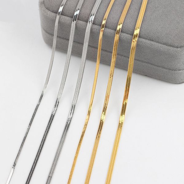 2020 new stainless steel snake bone chain necklace fashion men's and women's flat short clavicle blade crr4 831 t2, Silver
2020 new stainless steel snake bone chain necklace fashion men's and women's flat short clavicle blade crr4 831 t2, Silver