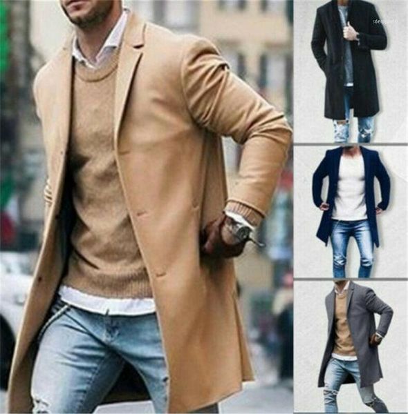 men's wool & blends fashion coat winter trench outwear overcoat long sleeve jacket 2021 men woolen casual1, Black
men's wool & blends fashion coat winter trench outwear overcoat long sleeve jacket 2021 men woolen casual1, Black