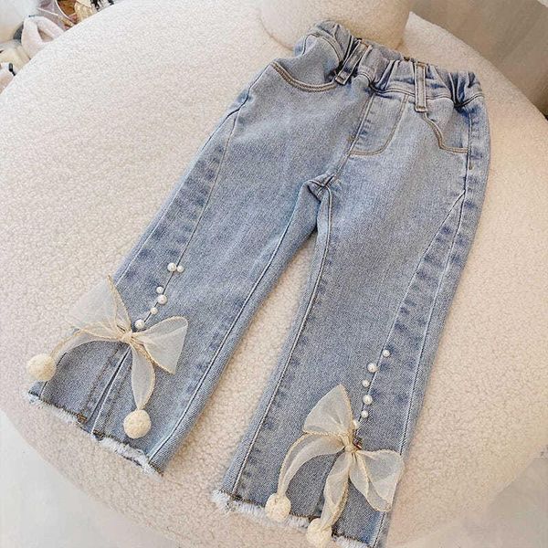jeans girls princess sweet trend mesh bow cute baby solid color kids spring autumn casual clothing, Blue
jeans girls princess sweet trend mesh bow cute baby solid color kids spring autumn casual clothing, Blue