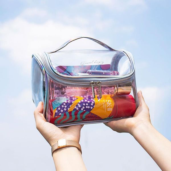 transparent cosmetic bag for make up organizer large capacity makeup hand waterproof wash bags clear wholesale & cases
transparent cosmetic bag for make up organizer large capacity makeup hand waterproof wash bags clear wholesale & cases