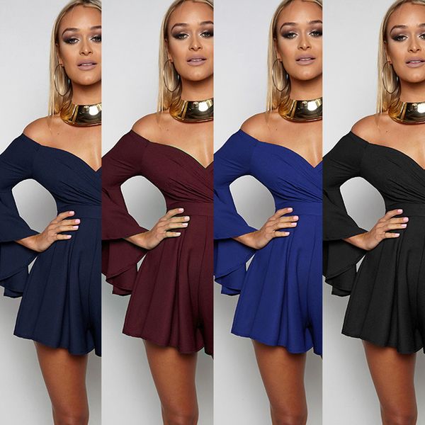 jumpsuits,rompers beautiful trend big size spring and summer women's off shoulder back ruffle flared sleeve high waist jumpsuit
jumpsuits,rompers beautiful trend big size spring and summer women's off shoulder back ruffle flared sleeve high waist jumpsuit