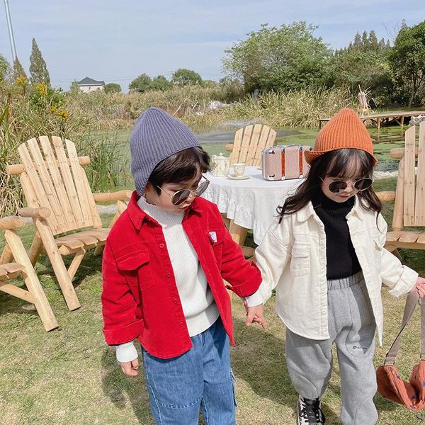 jackets kids clothing autumn winter baby boys and girls corduroy casual plus velvet thick shirt coats child outerwear, Blue;gray
jackets kids clothing autumn winter baby boys and girls corduroy casual plus velvet thick shirt coats child outerwear, Blue;gray