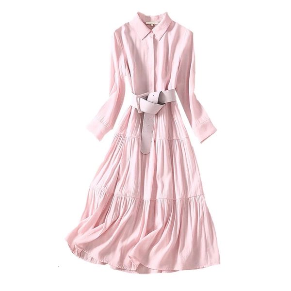 2021 european american spring and summer ladies star with the same shirt collar pink long sleeve waist pleated, Black;gray
2021 european american spring and summer ladies star with the same shirt collar pink long sleeve waist pleated, Black;gray