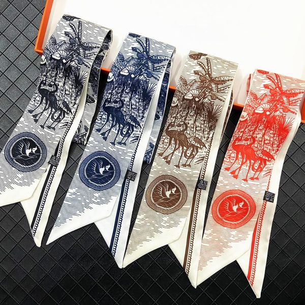 scarves plant jungle flamingo print female small soft silk scarf bag decorative streamers ribbons hairbands wholesale, Blue;gray
scarves plant jungle flamingo print female small soft silk scarf bag decorative streamers ribbons hairbands wholesale, Blue;gray