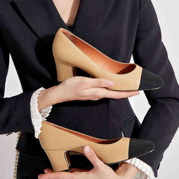 women's shoes small fragrance color matching sandal's pointed back empty thick heel baotou high-heeled single shoese 2096, Black
women's shoes small fragrance color matching sandal's pointed back empty thick heel baotou high-heeled single shoese 2096, Black