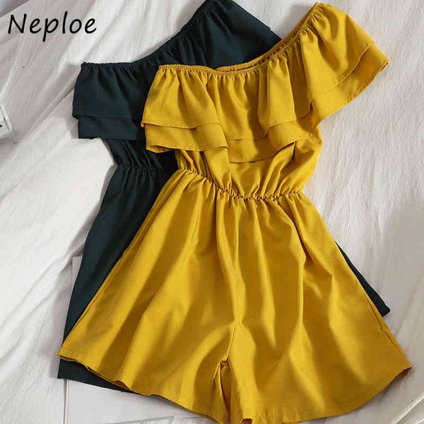 neploe slash neck shoulder strapless ruffles bodysuits women high waist hip wide leg jumpsuits summer playsuits 210510, Black;white
neploe slash neck shoulder strapless ruffles bodysuits women high waist hip wide leg jumpsuits summer playsuits 210510, Black;white