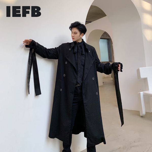 iefb /men's wear spring black double breasted long coat for male simple mid-length ribbon windbreaker trech 9y3728 210524, Tan;black
iefb /men's wear spring black double breasted long coat for male simple mid-length ribbon windbreaker trech 9y3728 210524, Tan;black