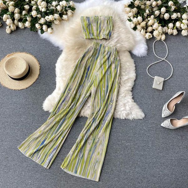 women's two piece pants european american holiday style suit summer tie-dye short tube wild wide-leg gl359, White
women's two piece pants european american holiday style suit summer tie-dye short tube wild wide-leg gl359, White