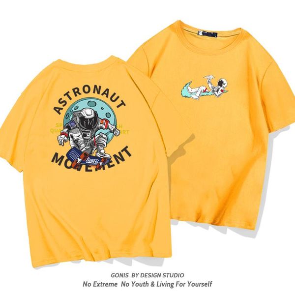 men's t-shirts 2021 summer space man cotton t-shirt, White;black
men's t-shirts 2021 summer space man cotton t-shirt, White;black