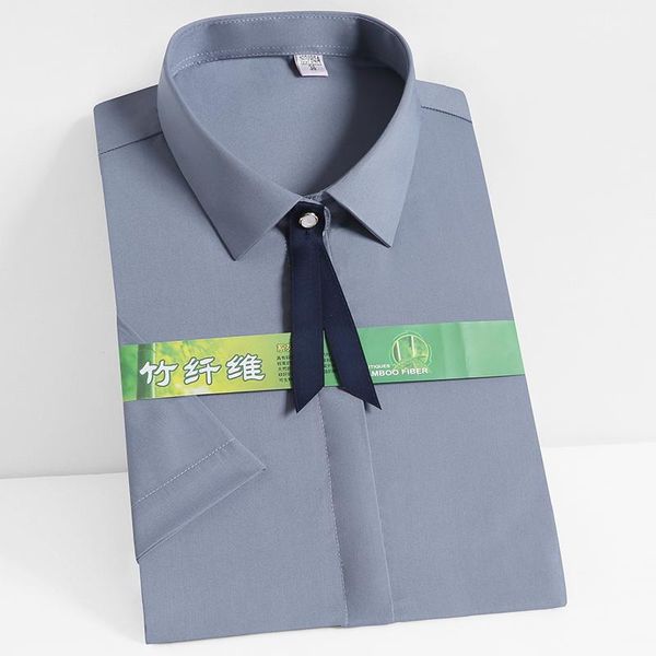 women's blouses & shirts women hidden button placket shirt soft bamboo fiber standard-fit formal social office lady summer short sleeve, White
women's blouses & shirts women hidden button placket shirt soft bamboo fiber standard-fit formal social office lady summer short sleeve, White