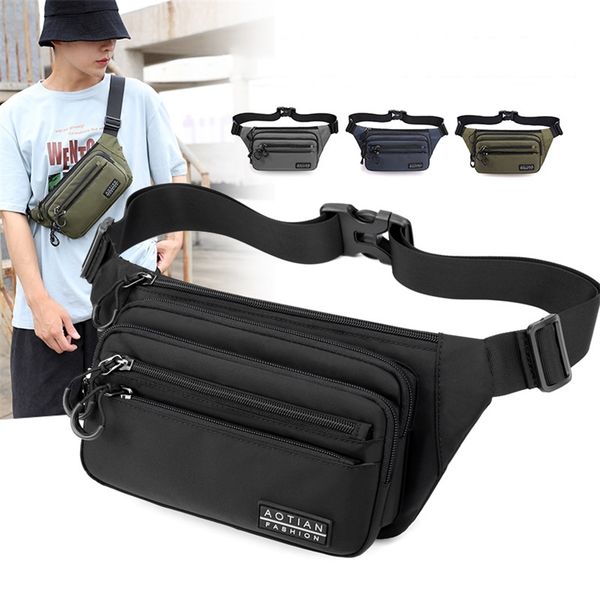 brand nylon waterproof men's waist packs boy outdoor travel bag chest storage pocket male drop 210911
brand nylon waterproof men's waist packs boy outdoor travel bag chest storage pocket male drop 210911