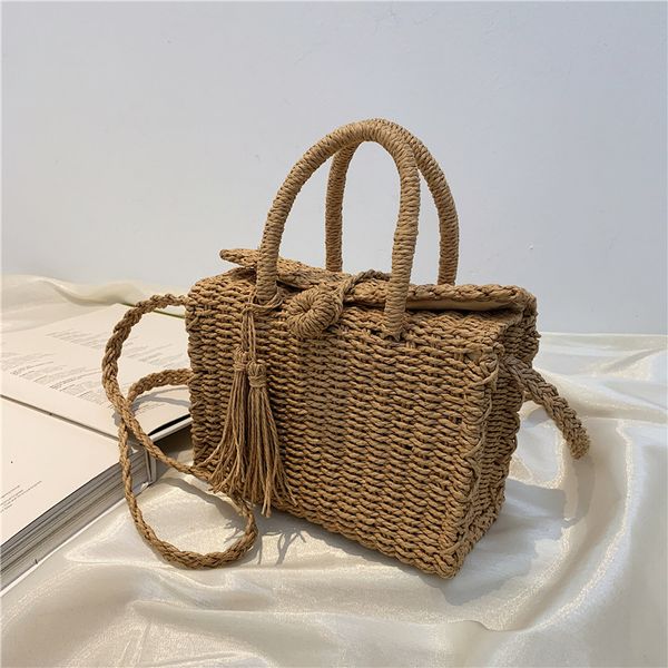 handbag straw bag women's 2021 summer pastoral woven shoulder simple large capacity portable square beach
handbag straw bag women's 2021 summer pastoral woven shoulder simple large capacity portable square beach