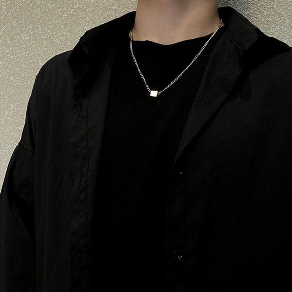 geometric square necklace men and women trendy hip-hop clavicle chain wild pendant necklaces, Silver
geometric square necklace men and women trendy hip-hop clavicle chain wild pendant necklaces, Silver