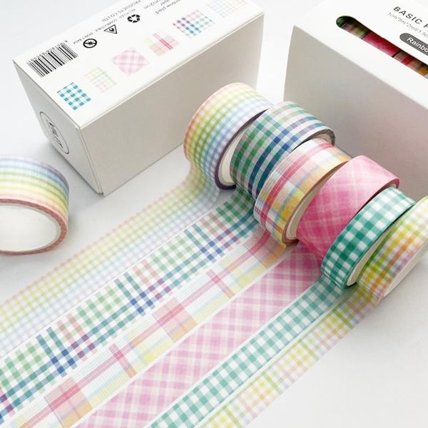 gift wrap 4/6pcs grid washi tape cute decorative adhesive solid color masking for sticker scrapbooking diy stationery
gift wrap 4/6pcs grid washi tape cute decorative adhesive solid color masking for sticker scrapbooking diy stationery
