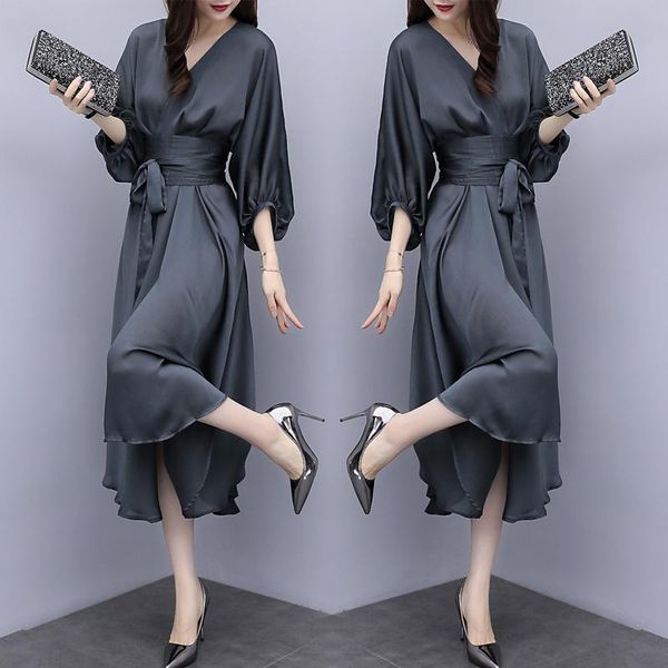casual dresses spring irregular dress women office lady summer vestido de festa women's longo vintage vestidos, Black;gray
casual dresses spring irregular dress women office lady summer vestido de festa women's longo vintage vestidos, Black;gray