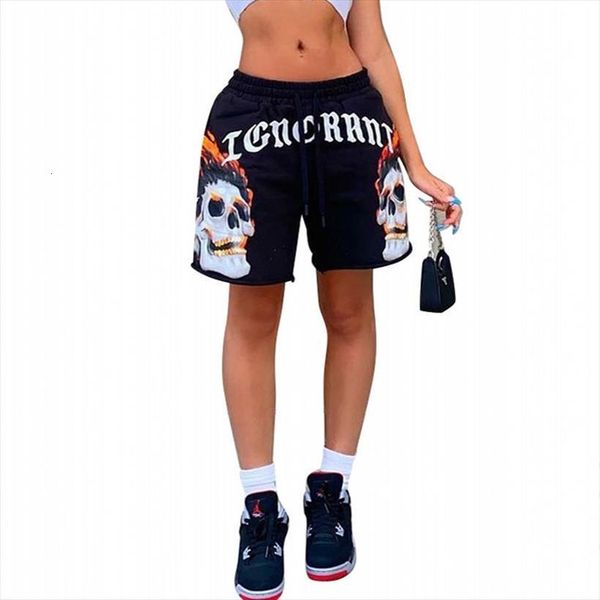 drawstring mid waist loose casual women shorts black sweatpants fashion skull print street punk style hip hop short pants, White;black
drawstring mid waist loose casual women shorts black sweatpants fashion skull print street punk style hip hop short pants, White;black