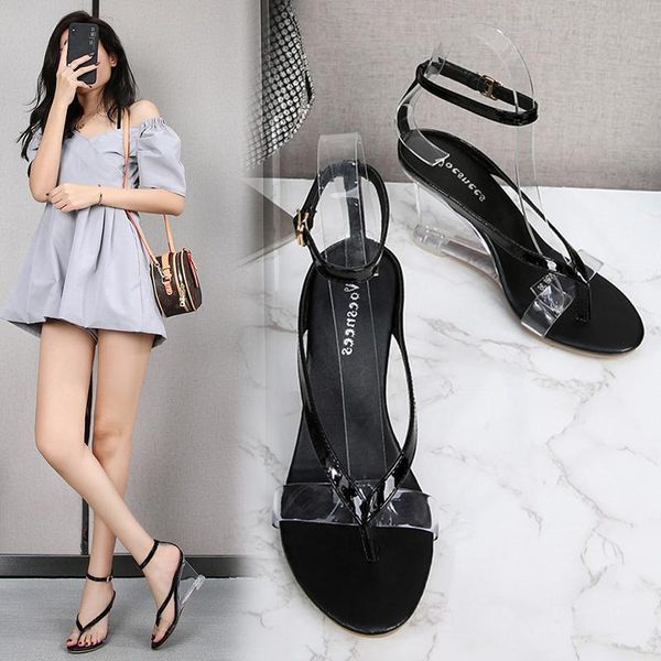 women high heel sandals design party casual fashion shoes feminine sense pvc transparent ladies plus size dress, Black
women high heel sandals design party casual fashion shoes feminine sense pvc transparent ladies plus size dress, Black