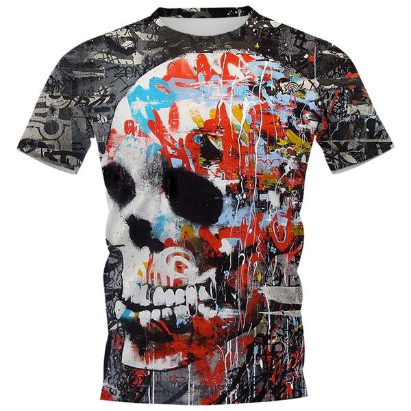 cloocl color skull 3d printed t-shirts mens casual clothes slim short sleeve t shirts teens, White;black
cloocl color skull 3d printed t-shirts mens casual clothes slim short sleeve t shirts teens, White;black