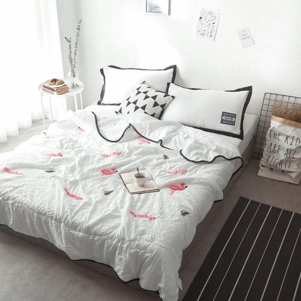 solid color flamingo quilted quilt white blue pink purple for summer bedding thin quilts blanket double bed duvet 150 200 230cm comforters &
solid color flamingo quilted quilt white blue pink purple for summer bedding thin quilts blanket double bed duvet 150 200 230cm comforters &