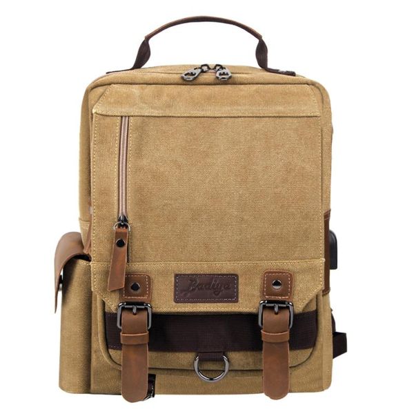 backpack vintage men's with usb charger connect solid cavans shoulder bags for men collage student small bag
backpack vintage men's with usb charger connect solid cavans shoulder bags for men collage student small bag