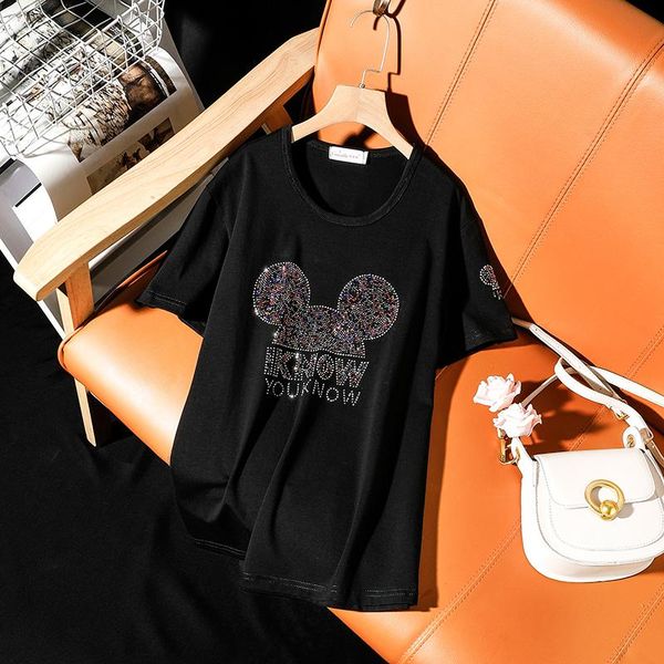 street leisure fashion drilling short-sleeved t-shirt women for 2021 summer black/white loose large size 5xl tx162 women's
street leisure fashion drilling short-sleeved t-shirt women for 2021 summer black/white loose large size 5xl tx162 women's