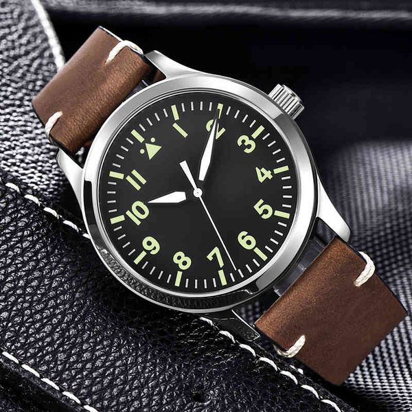 42mm corgeut mechanical custom sterile dial sapphire glass miyota 8215 automatic military men's watch sports design leather, Slivery;brown
42mm corgeut mechanical custom sterile dial sapphire glass miyota 8215 automatic military men's watch sports design leather, Slivery;brown