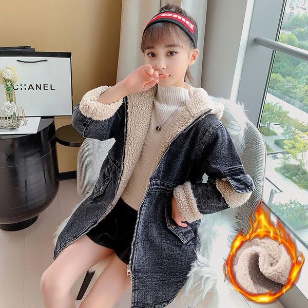 coat women's winter plush velvet warm black denim windbreaker girls fashion casual hooded jacket mid-length waist 4-13 y, Blue;gray
coat women's winter plush velvet warm black denim windbreaker girls fashion casual hooded jacket mid-length waist 4-13 y, Blue;gray