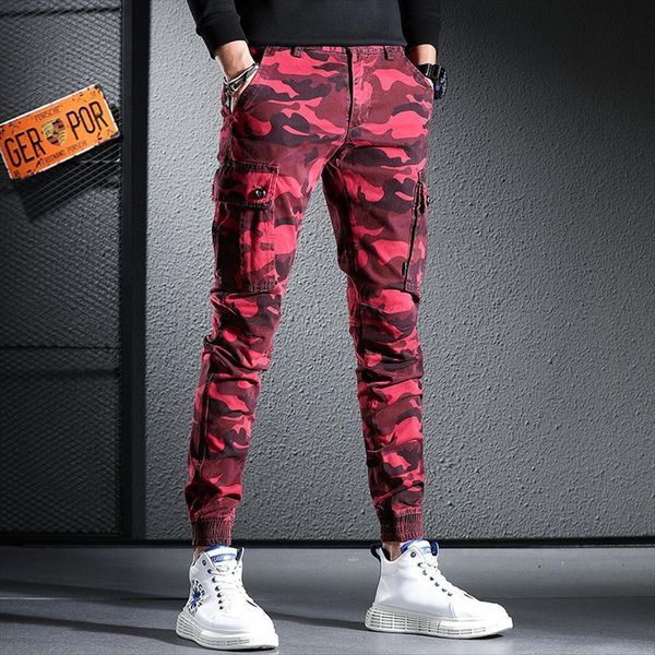 red camouflage cargo hip women pants hop streetwear tactical multi pocket cotton trousers, Black
red camouflage cargo hip women pants hop streetwear tactical multi pocket cotton trousers, Black