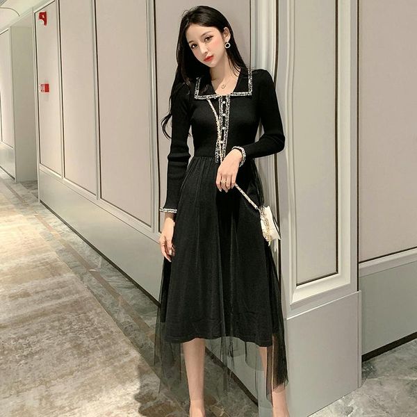 casual dresses women korean dress fashion one piece autumn spring 2022 office lady korea style long sleeve patchwork solid black, Black;gray
casual dresses women korean dress fashion one piece autumn spring 2022 office lady korea style long sleeve patchwork solid black, Black;gray