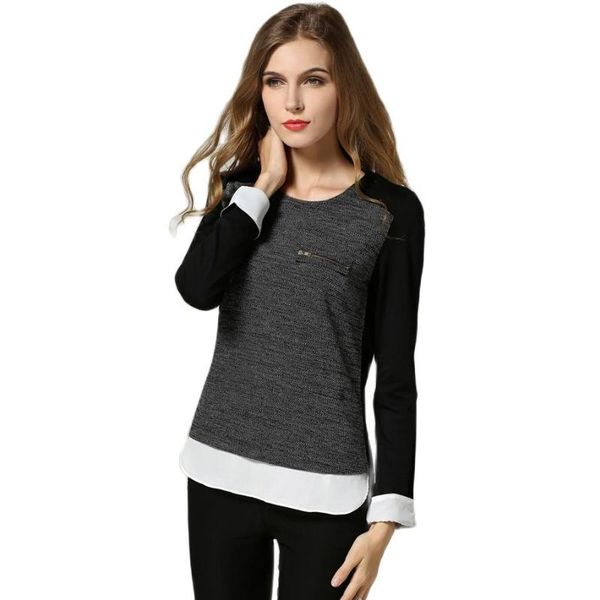 women's blouses & shirts autumn womens black long sleeve zipper split blouse vintage blusas femininas back zip, White
women's blouses & shirts autumn womens black long sleeve zipper split blouse vintage blusas femininas back zip, White
