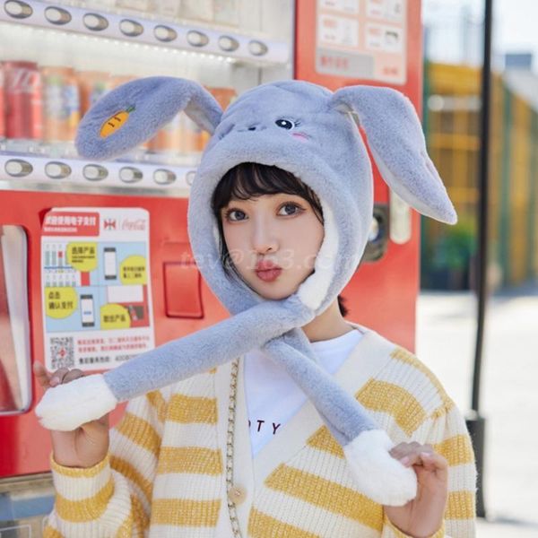 berets cartoon animal women's hat beanie winter plush moving ears earflaps movable toy for child teen girls, Blue;gray
berets cartoon animal women's hat beanie winter plush moving ears earflaps movable toy for child teen girls, Blue;gray