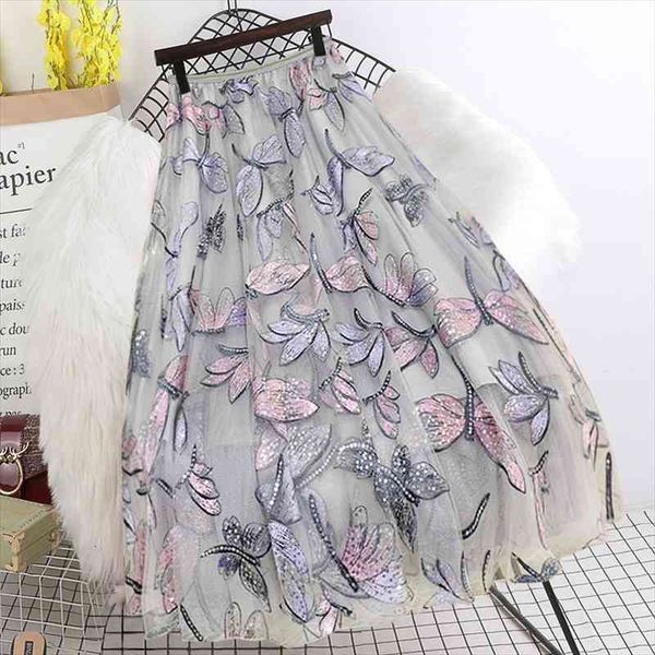 sequins embroidery dragonfly mesh pleated skirt women summer elegant ladies elastic high waist skirts, Black
sequins embroidery dragonfly mesh pleated skirt women summer elegant ladies elastic high waist skirts, Black