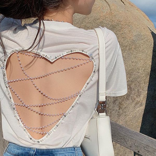 pearl chain heart back hollow out t shirts women summer club white tshirt korean streetwear loose o neck women's t-shirt
pearl chain heart back hollow out t shirts women summer club white tshirt korean streetwear loose o neck women's t-shirt