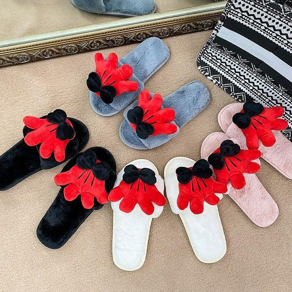bowknot flock flip flops women slippers soft short plush house winter indoor flat slider shoes woman, Black
bowknot flock flip flops women slippers soft short plush house winter indoor flat slider shoes woman, Black