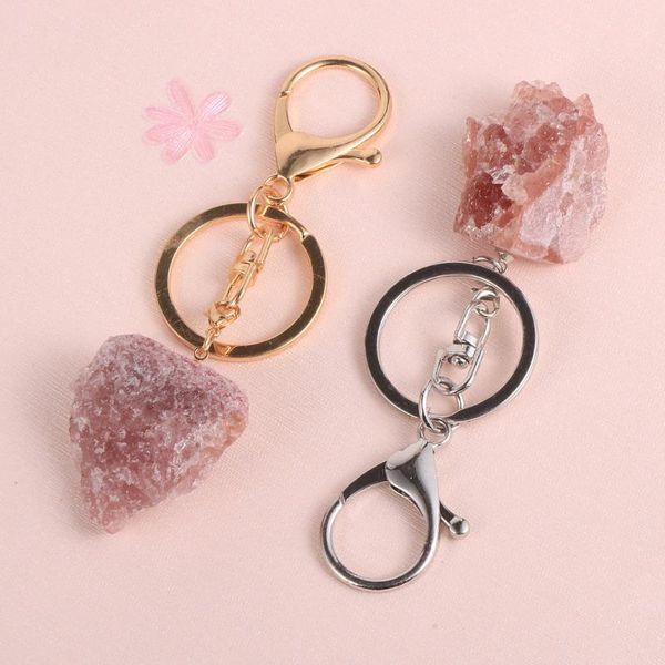 keychains 2021 original strawberry crystal pendant keychain pink quartz gift key rings fashion boho natural stone keyring for women ladies, Silver
keychains 2021 original strawberry crystal pendant keychain pink quartz gift key rings fashion boho natural stone keyring for women ladies, Silver