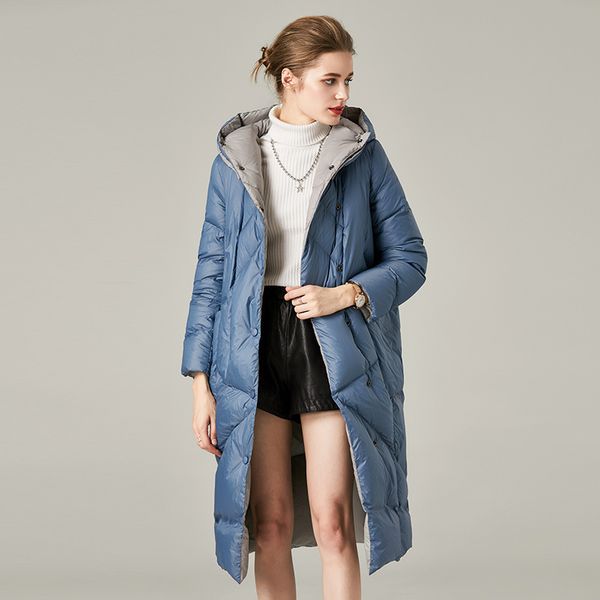 down jacket lightweight women's 2021 medium long autumn winter white duck hooded fashion loose, Black
down jacket lightweight women's 2021 medium long autumn winter white duck hooded fashion loose, Black