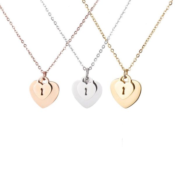 pendant necklaces 2021 rose gold heart lock necklace elegant fashion stainless steel for women birthday jewelry gift schmuck, Silver
pendant necklaces 2021 rose gold heart lock necklace elegant fashion stainless steel for women birthday jewelry gift schmuck, Silver